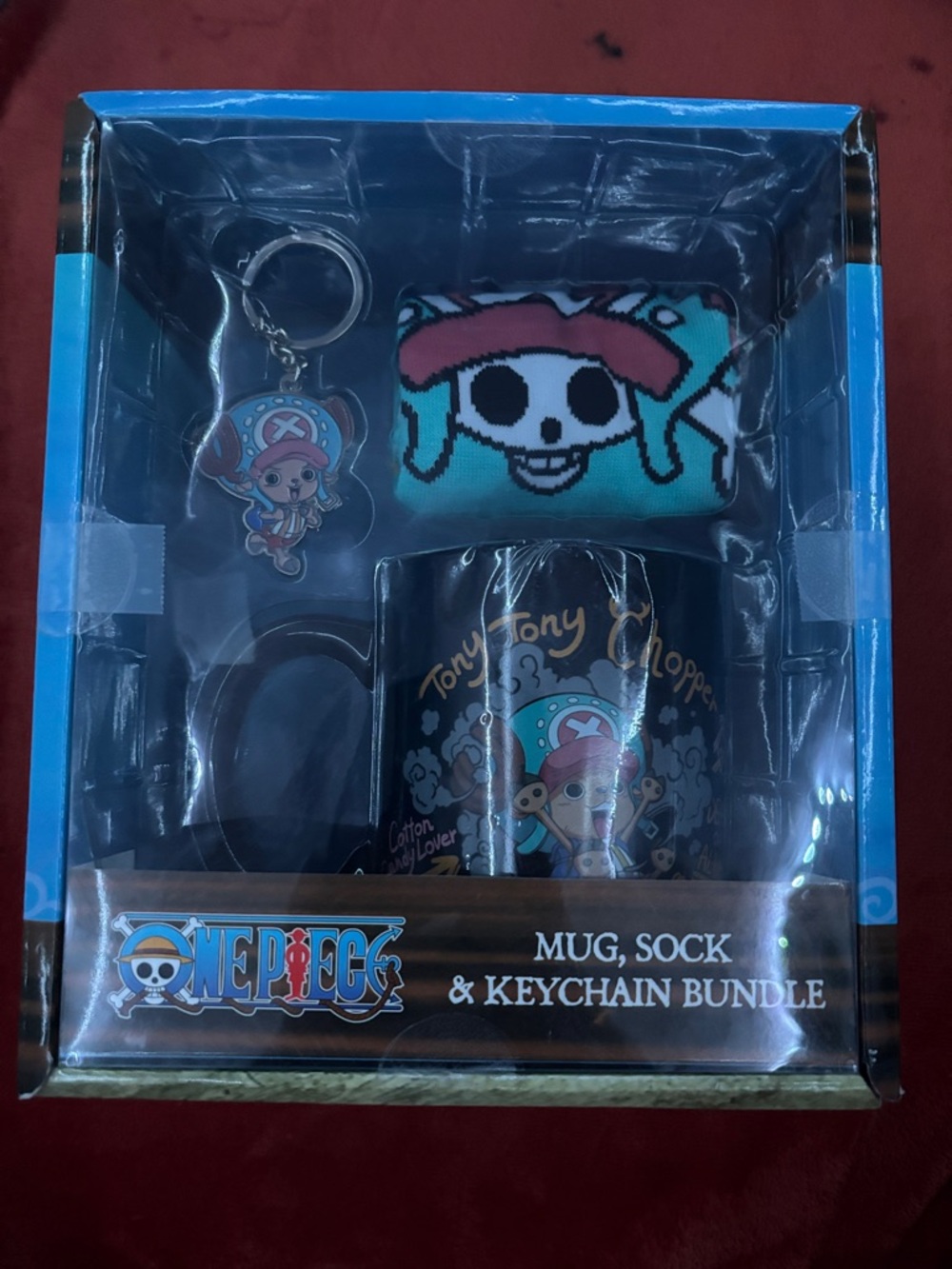 Onepiece Tony Tony Chopper Kids Mug, Sock & Keychain - Black/Blue/Turquoise/Pink